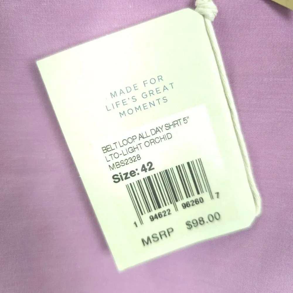 NWT Faherty Men's Pink All Day Shorts Performance Chino Size 42